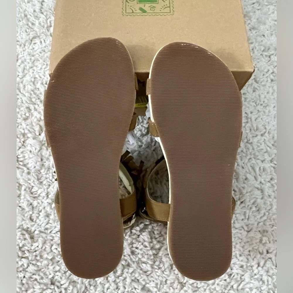 L'Amour Kids Size 1 Brown Fringe Sandals NIB